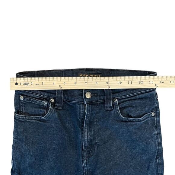 Nudie Jeans Co. Men's Skinny High Kai Org Black Denim Jeans Dark Wash 29 - Picture 9 of 11